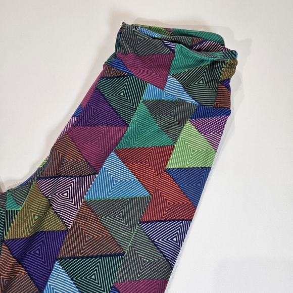 LulaRoe Leggings Womens One Size Multicolor Geometric Butter Soft Yoga Pants - Picture 2 of 8